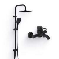 Душевой комплект Смеситель Damixa Scandinavian Pure 361000300 + Стойка Eclipse 931000300