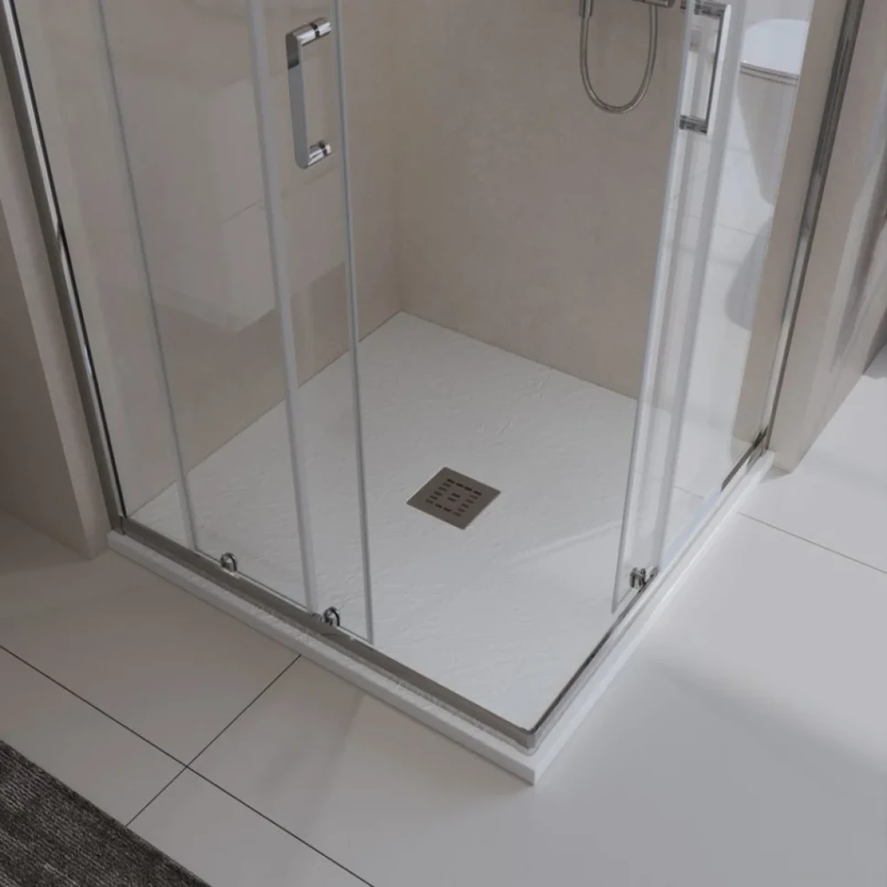 Поддон для душа BelBagno Uno A 80х80, белый, с сифоном