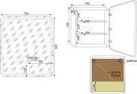 Зеркало-шкаф Style Line Каре L 70 с подсветкой