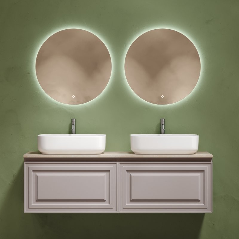 Мебель для ванной комнаты Sancos Very 140 doha soft, столешница бежевая TT140A2X, раковина CN5043