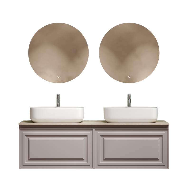 Мебель для ванной комнаты Sancos Very 140 doha soft, столешница бежевая TT140A2X, раковина CN5043