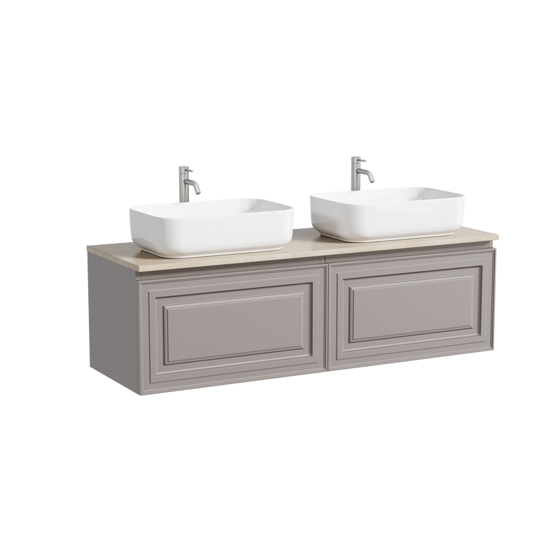 Мебель для ванной комнаты Sancos Very 140 doha soft, столешница бежевая TT140A2X, раковина CN5043