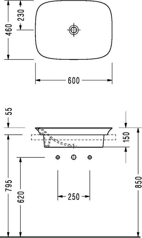 Раковина Serel Hera HR33DXS110H белая