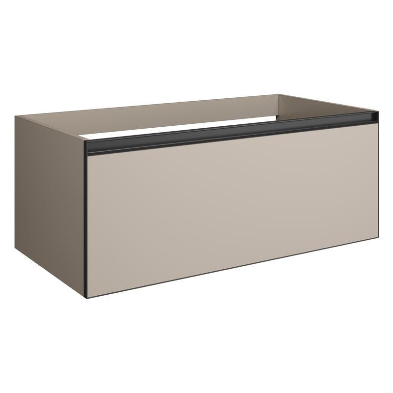 Тумба с раковиной Armadi Art Quatro 1 100 daphne, профиль anthracite, с раковиной daphne