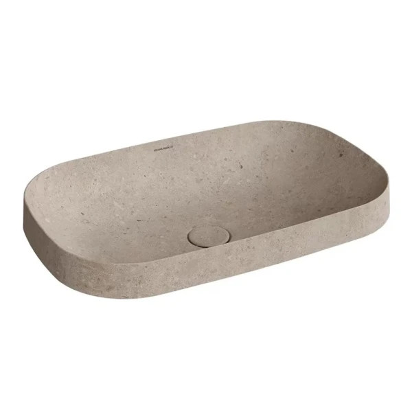 Раковина встраиваемая сверху KERAMA MARAZZI Magica MA.wbi.65\STB 65 бежевый камень, прямоугольная, фаянс