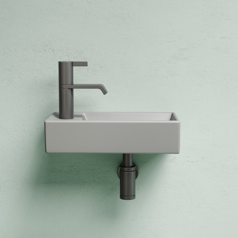 Раковина маленькая в туалет Ceramicanova Element CN6051RMH антрацит матовый