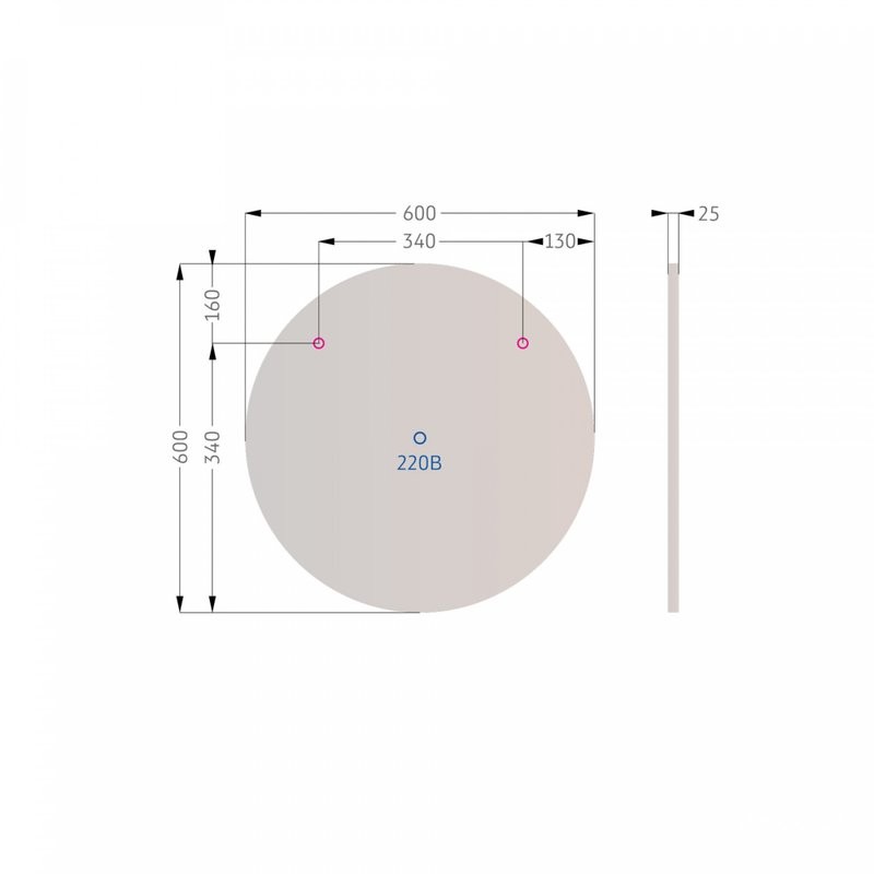 Зеркало круглое Alavann Rondo 60 с подсветкой