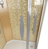 Душевая кабина Niagara Luxe 7715GBK 90х90, золото, без крыши