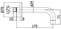 Излив Paffoni Light ZBOC139BO для ванны, матовый белый