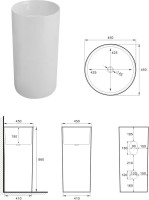 Раковина SantiLine SL-4014MW белая матовая