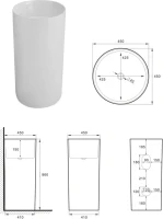 Раковина SantiLine SL-4014MW белая матовая Раковина SantiLine SL-4014MW белая матовая