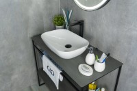 Накладная раковина GID Geometrico N9447 51 глянцевая белая, прямоугольная, фаянс