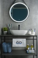 Накладная раковина GID Geometrico N9447 51 глянцевая белая, прямоугольная, фаянс