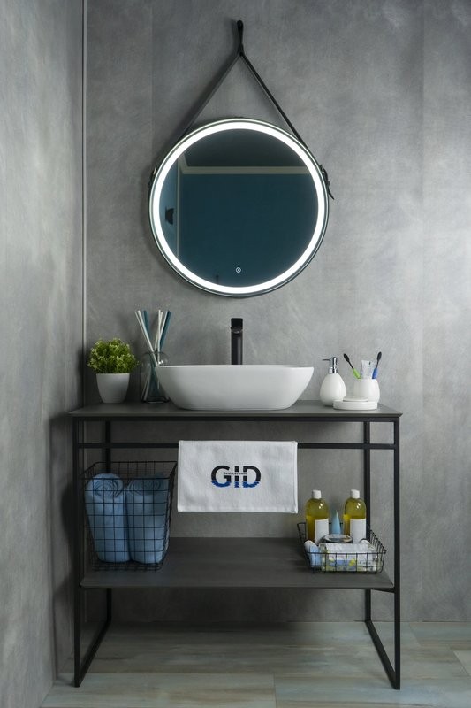 Накладная раковина GID Geometrico N9447 51 глянцевая белая, прямоугольная, фаянс