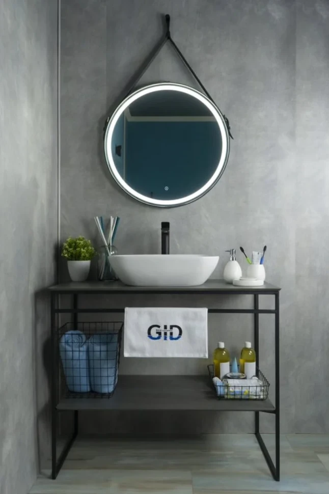 Накладная раковина GID Geometrico N9447 51 глянцевая белая, прямоугольная, фаянс