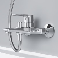 Душевой комплект Смеситель AM.PM Gem F90A10000 + Стойка F0790000