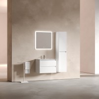 Тумба с раковиной Sancos Libra 70 белый глянец, раковина белая