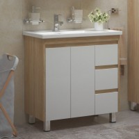 Тумба с раковиной Corozo Остин 80 Z3 напольная, сонома