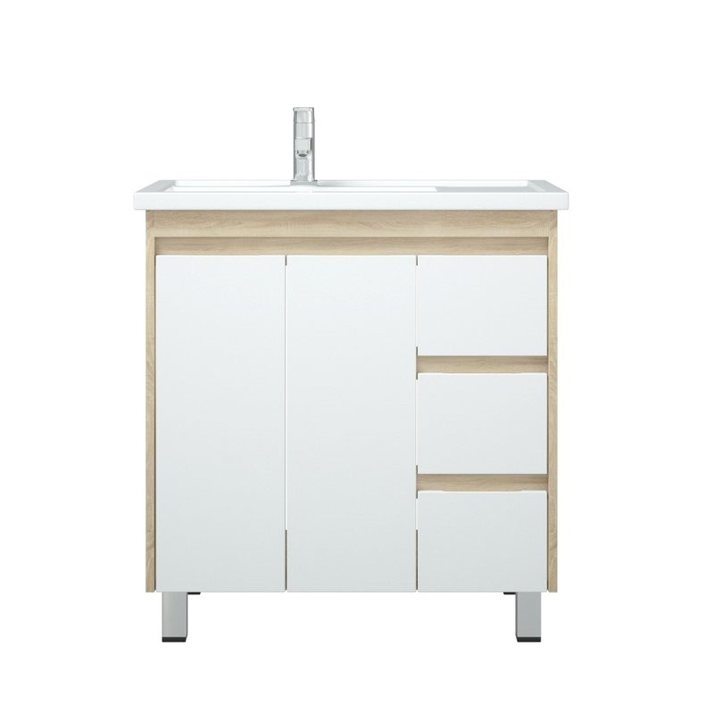 Тумба с раковиной Corozo Остин 80 Z3 напольная, сонома