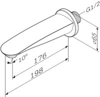 Душевой комплект Смеситель AM.PM X-Joy F85A45000 + Гарнитур Like F0180064 + Подключение F0600E00 + Излив F8070000
