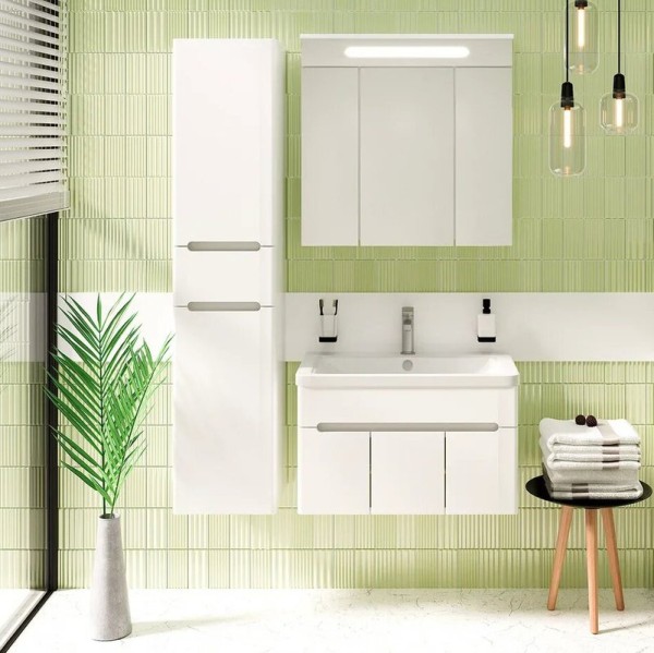 Мебель для ванной комнаты Runo Парма 75, подвесная, 3 двери