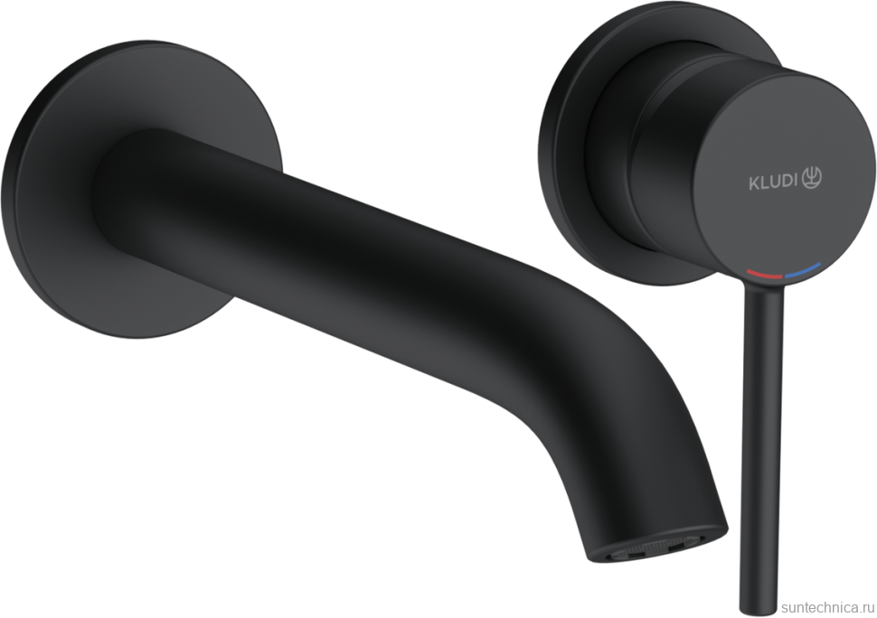 Смеситель для раковины Kludi Bozz 382453976S С ВНУТРЕННЕЙ ЧАСТЬЮ матовый черный
