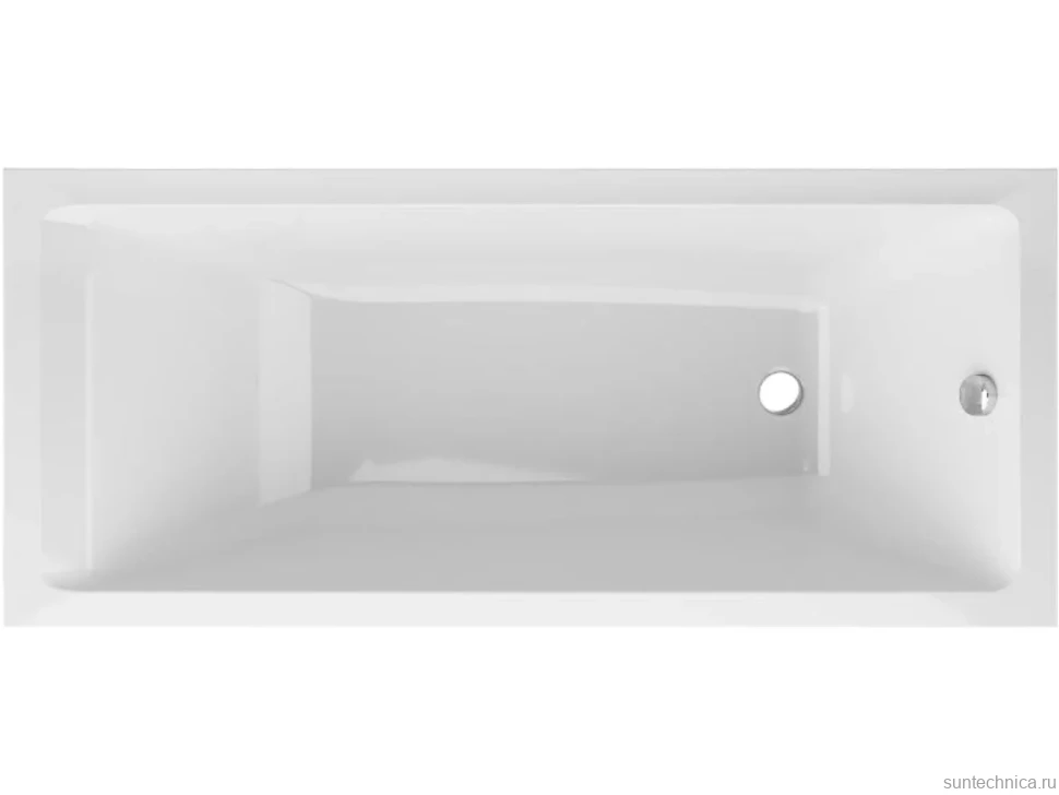 Акриловая ванна AM.PM Gem 160x70 см, пристенная, белая, с каркасом, с экраном