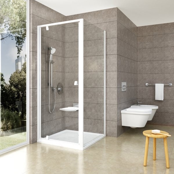 Душевой уголок Ravak Pivot PDOP1 80х100, Transparent, профиль и ручки белые