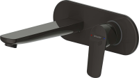 Смеситель для раковины Bravat Rhein P8429564BW-ENG С ВНУТРЕННЕЙ ЧАСТЬЮ черный