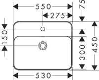 Раковина Hansgrohe Xuniva Q 60162450 55x45, белая