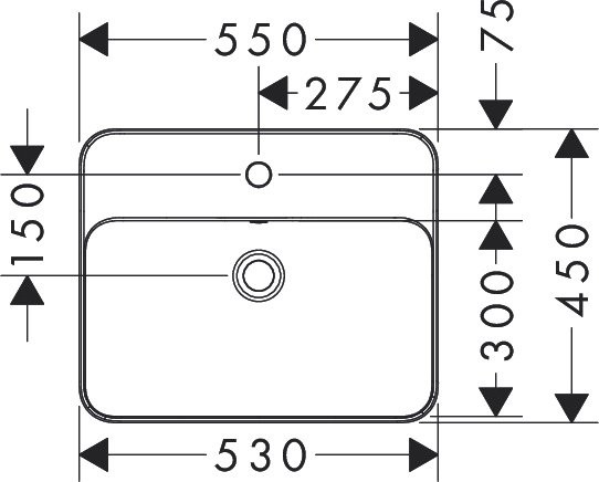 Раковина Hansgrohe Xuniva Q 60162450 55x45, белая