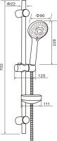 Душевой комплект Смеситель Agger Splendid Splendid A0910000 + Гарнитур Wave A032