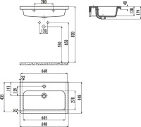 Мебельная раковина Creavit Ipek IP070-00CB00E-0000 белая глянцевая