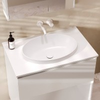 Накладная раковина Belux Джаз 54 матовая белая, овальная