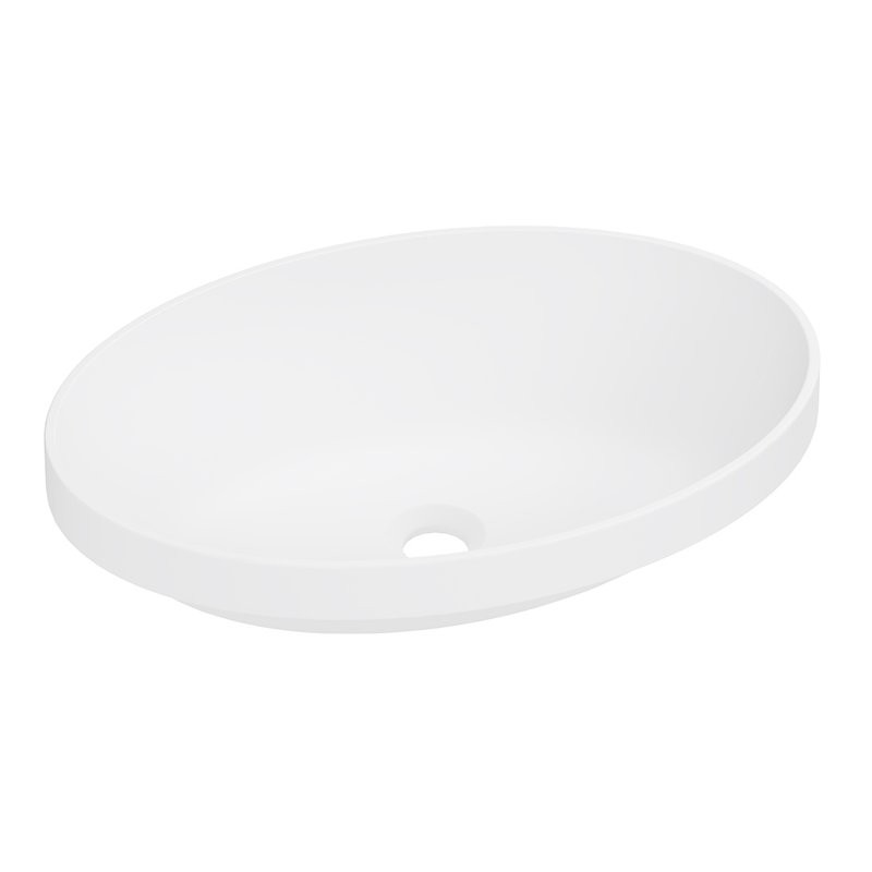 Накладная раковина Belux Джаз 54 матовая белая, овальная
