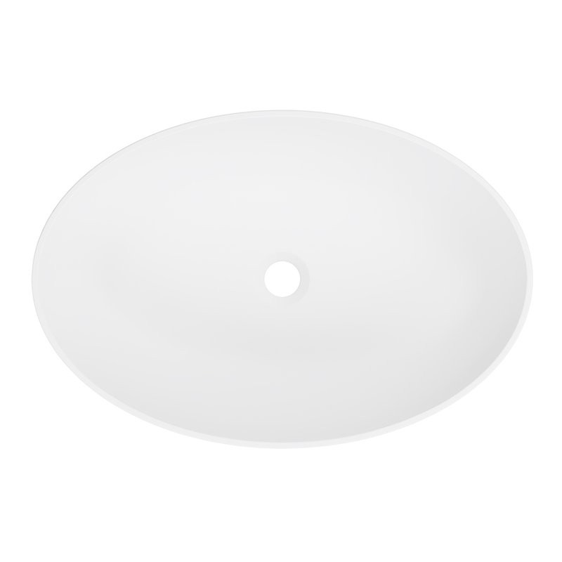 Накладная раковина Belux Джаз 54 матовая белая, овальная