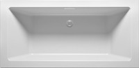 Акриловая ванна Riho Rething Cubic 160x70 см, встраиваемая, цвет европейский белый, с каркасом, со сливом-переливом