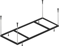 Акриловая ванна Riho Rething Cubic 160x70 см, встраиваемая, цвет европейский белый, с каркасом, со сливом-переливом