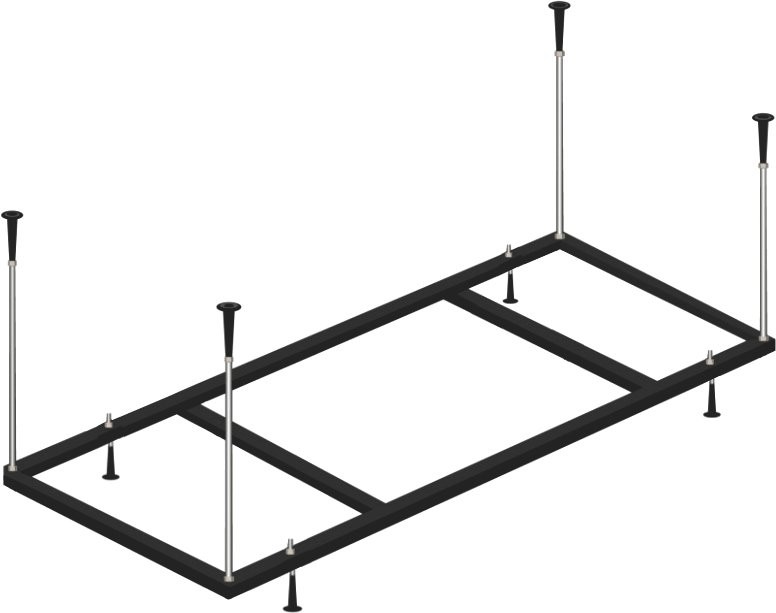 Акриловая ванна Riho Rething Cubic 160x70 см, встраиваемая, цвет европейский белый, с каркасом, со сливом-переливом