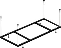 Акриловая ванна Riho Rething Cubic 160x70 см, встраиваемая, цвет европейский белый, с каркасом, со сливом-переливом