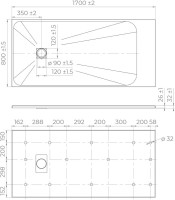 Поддон для душа RGW TSS W 170x80 Поддон для душа RGW TSS W 170x80