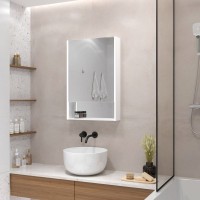 Зеркало-шкаф Art&Max Foggia AM-Fog-500-800-1D-L-DS-F-White 50х80, белое, с подсветкой