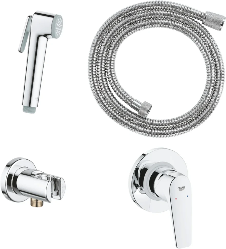 Гигиенический душ Grohe BauFlow 29328000 со смесителем, С ВНУТРЕННЕЙ ЧАСТЬЮ, хром