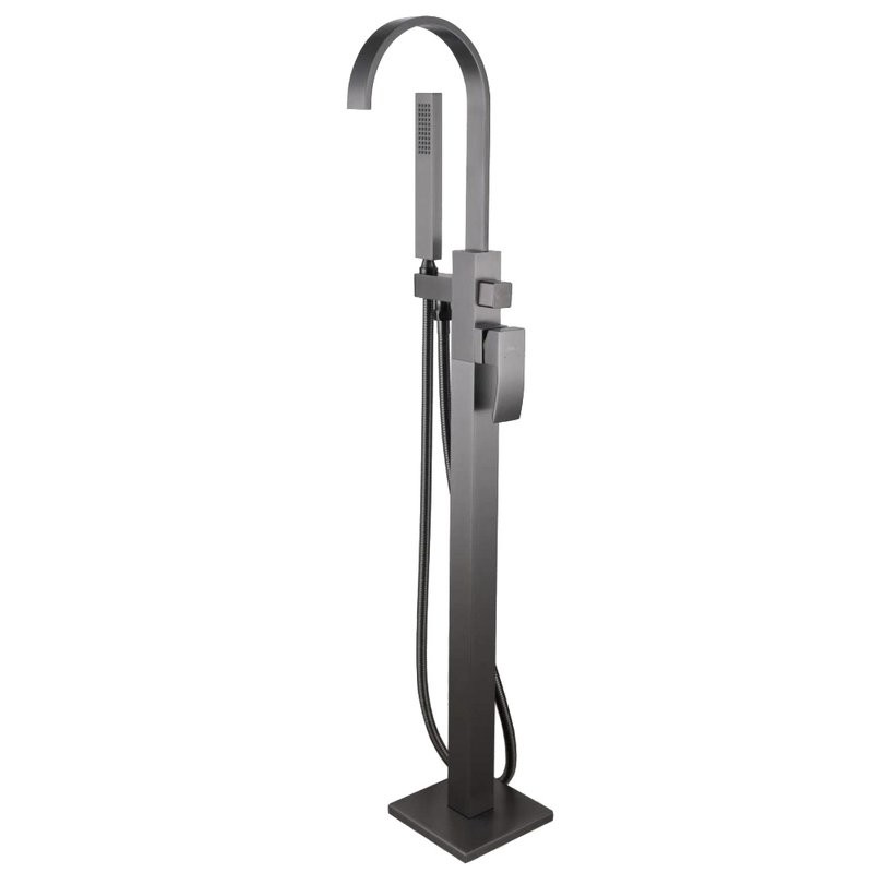 Напольный смеситель для ванны с душем Abber Wasserfall AF8615NG С ВНУТРЕННЕЙ ЧАСТЬЮ, никель