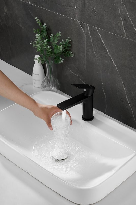 Смеситель для раковины BELZ B678 B10678-7 матовый черный