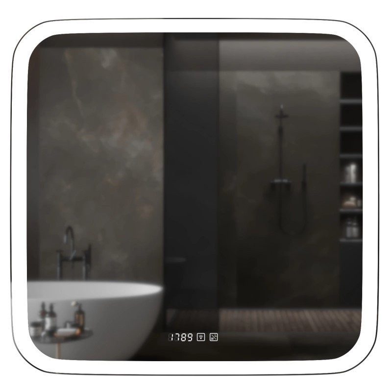 Зеркало Mixline Стив-3 70 с подсветкой, с подогревом, с часами