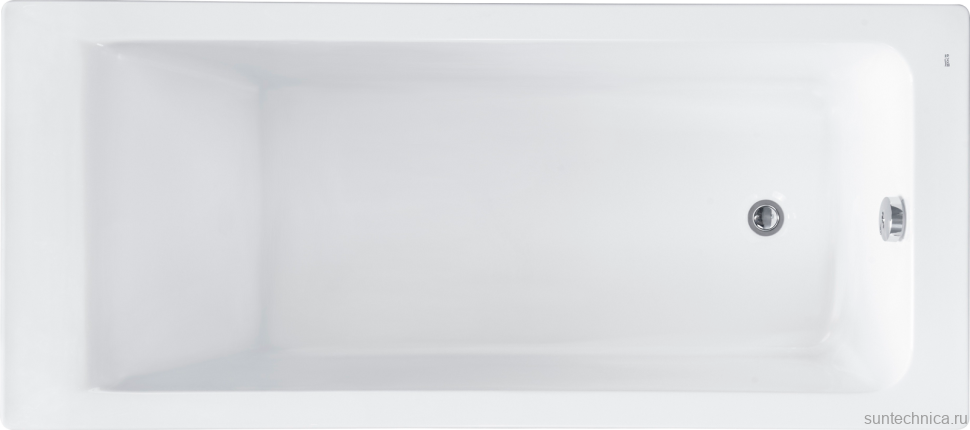 Акриловая ванна Roca Easy 150x70 см, пристенная, белая, с каркасом, со сливом-переливом