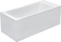 Акриловая ванна Roca Easy 150x70 см, пристенная, белая, с каркасом, со сливом-переливом