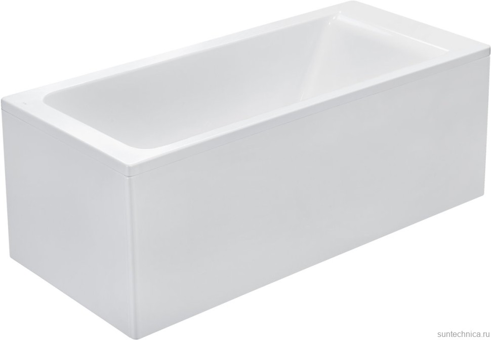 Акриловая ванна Roca Easy 150x70 см, пристенная, белая, с каркасом, со сливом-переливом