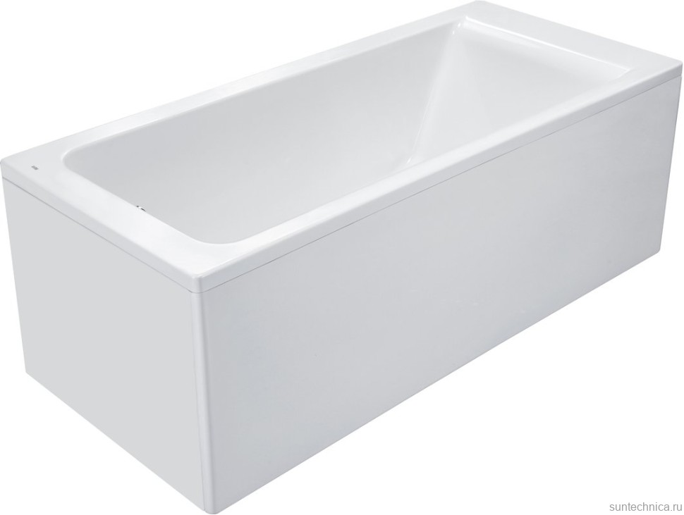 Акриловая ванна Roca Easy 150x70 см, пристенная, белая, с каркасом, со сливом-переливом